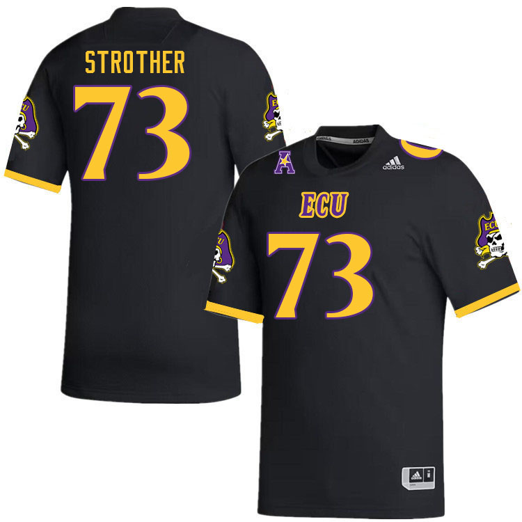 Men #73 Nishad Strother ECU Pirates 2023 College Football Jerseys Stitched-Black